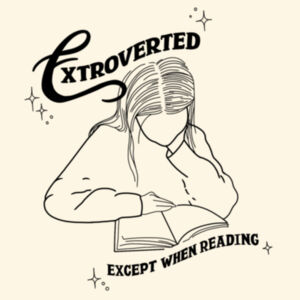 Extroverted (black-line) - AS Colour Carrie Tote Bag  Design