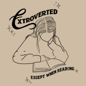Extroverted (black-line) - AS Colour Women's Relax Crop Crew Design