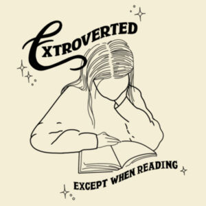 Extroverted (black-line) - AS Colour Women's Relax Crew Design