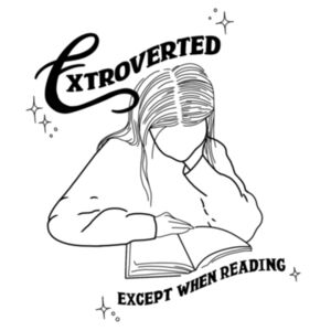 Extroverted (black-line) - AS Colour Womens Maple Tee Design