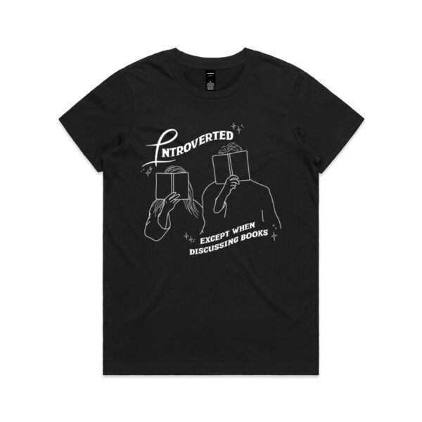 Introverted (white line) - AS Colour Womens Maple Tee Thumbnail