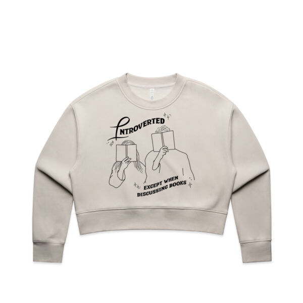 Introverted (black line) - AS Colour Women's Relax Crop Crew Thumbnail