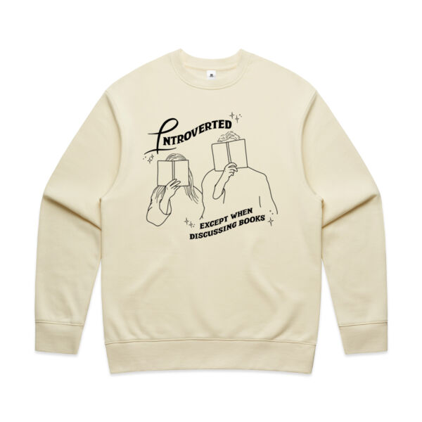 Introverted (black line) - AS Colour Mens Relax Crew Thumbnail