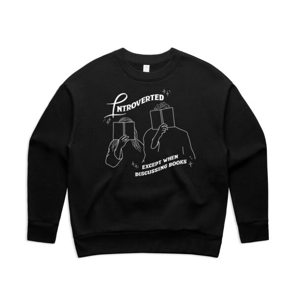 Introverted (white line) - AS Colour Women's Relax Crew Thumbnail