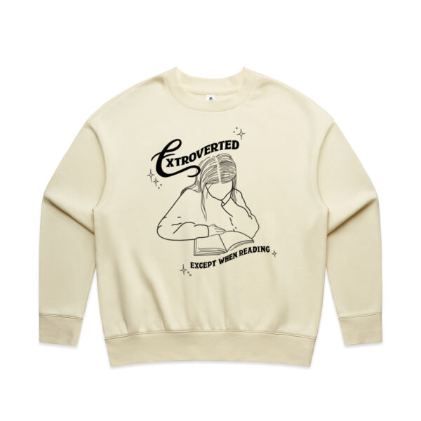 Extroverted (black-line) - AS Colour Women's Relax Crew Thumbnail