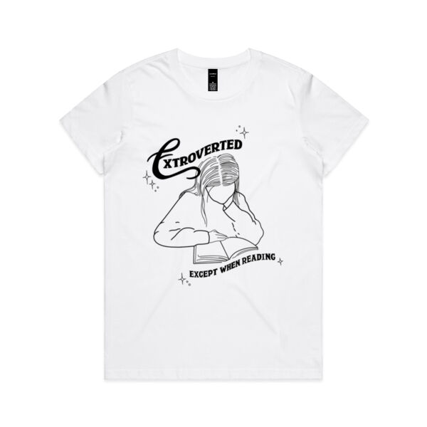 Extroverted (black-line) - AS Colour Womens Maple Tee Thumbnail