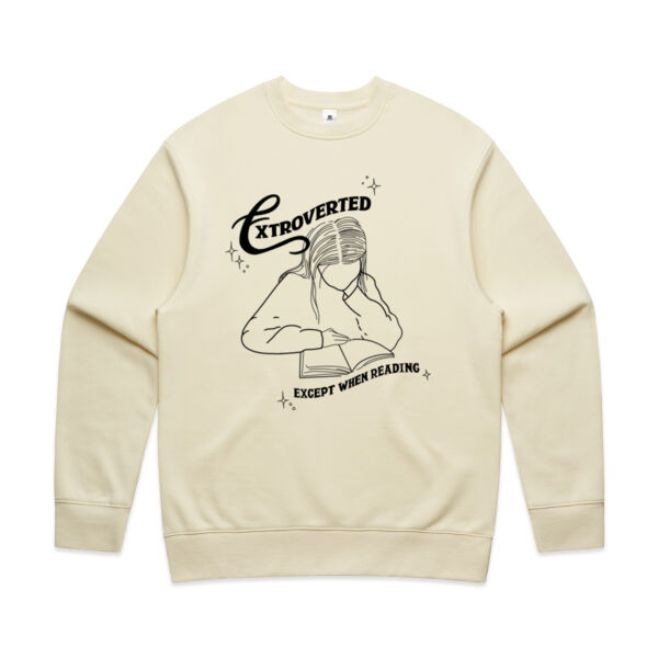 Extroverted (black-line) - AS Colour Mens Relax Crew Thumbnail