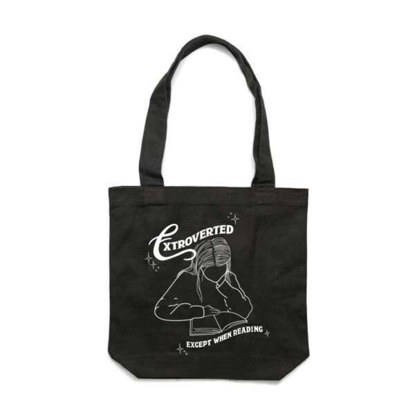 Extroverted (white line)  - AS Colour Carrie Tote Bag  Thumbnail