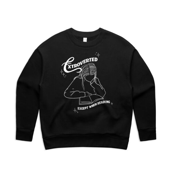 Extroverted (white line)  - AS Colour Women's Relax Crew Thumbnail