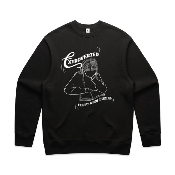 Extroverted (white line)  - AS Colour Mens Relax Crew Thumbnail